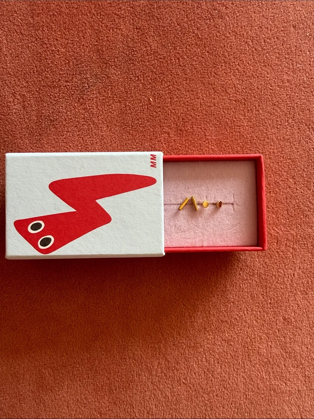 Maison Miru Gold Bar Nap Earrings NIB
